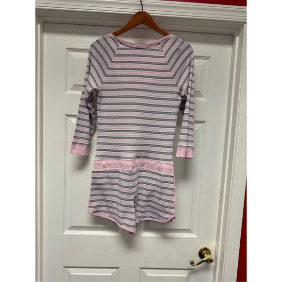 Victoria’s Secret Y2K Pink White & Silver Waffle Knit Short Romper sz M NWOT - Picture 8 of 9